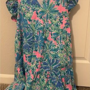 Lily Pulitzer Floral Pink and Blue Dress